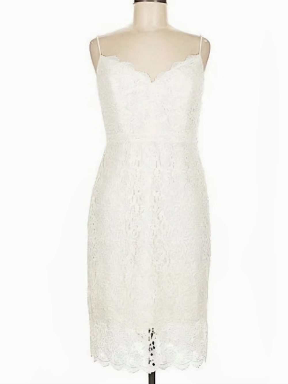 White Lace Midi Dress Like New